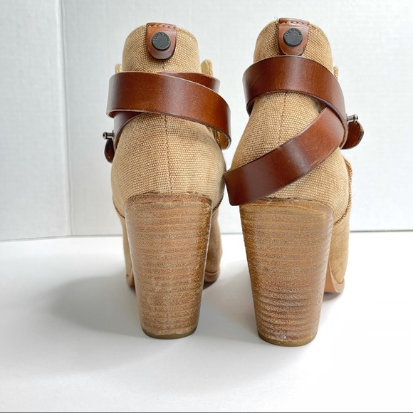 RAG & BONE Harrow Canvas Ankle Boots - Picture 3 of 13